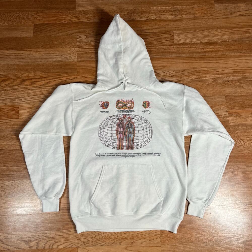 MBM Marcos Alvarado Art Pursuit of Love White Pullover Hoodie Men’s Sz S